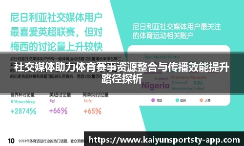 社交媒体助力体育赛事资源整合与传播效能提升路径探析